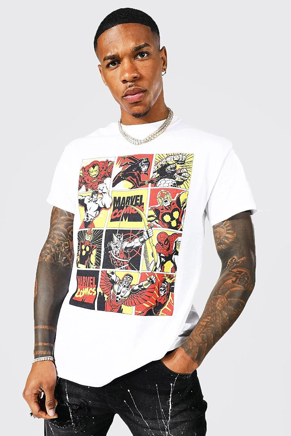 Marvel Comics License T-shirt | boohooMAN UK