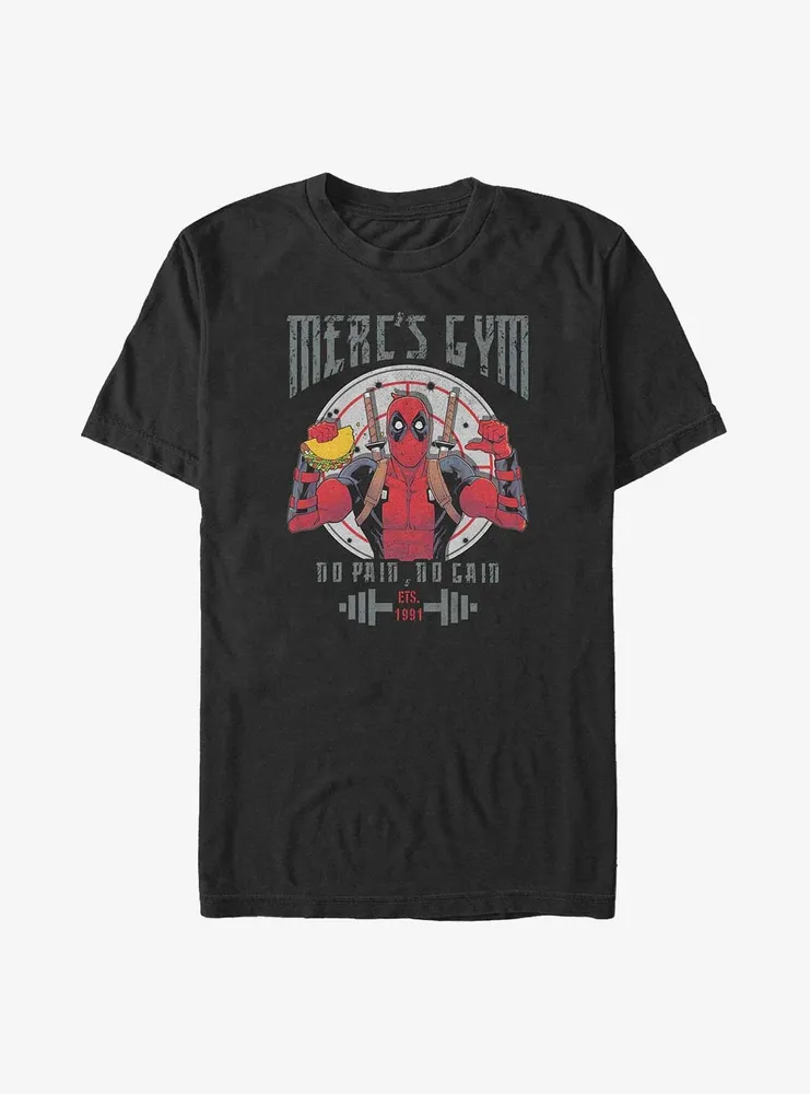 Marvel Deadpool Merc's Gym No Pain Gain Big & Tall T-Shirt