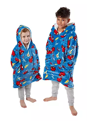 Marvel Spiderman Webs Wearable Hooded Fleece Blanket | Kaleidoscope