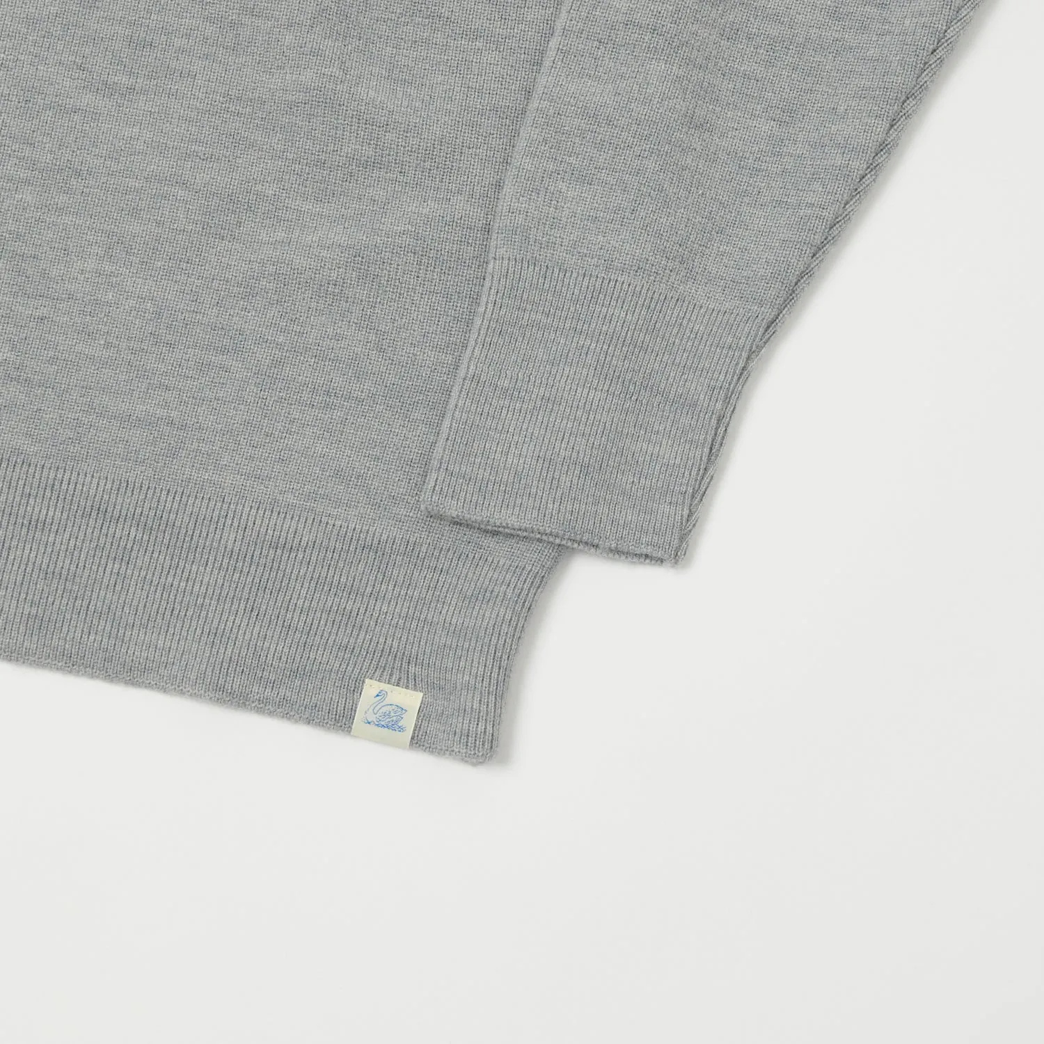 Merz b. Schwanen MWCC01 Ribbed Merino Pullover - Grey Mel