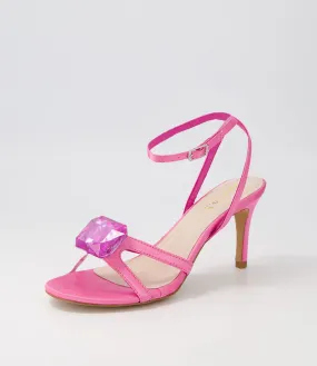 MIDAS Nino Pink Jewel Satin Sandals