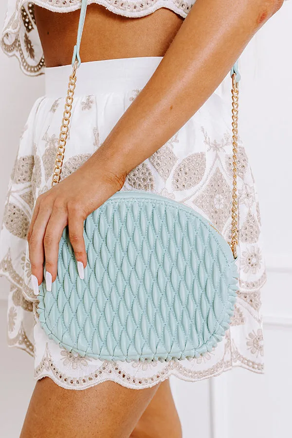 Mocktail Moment Faux Leather Crossbody in Mint