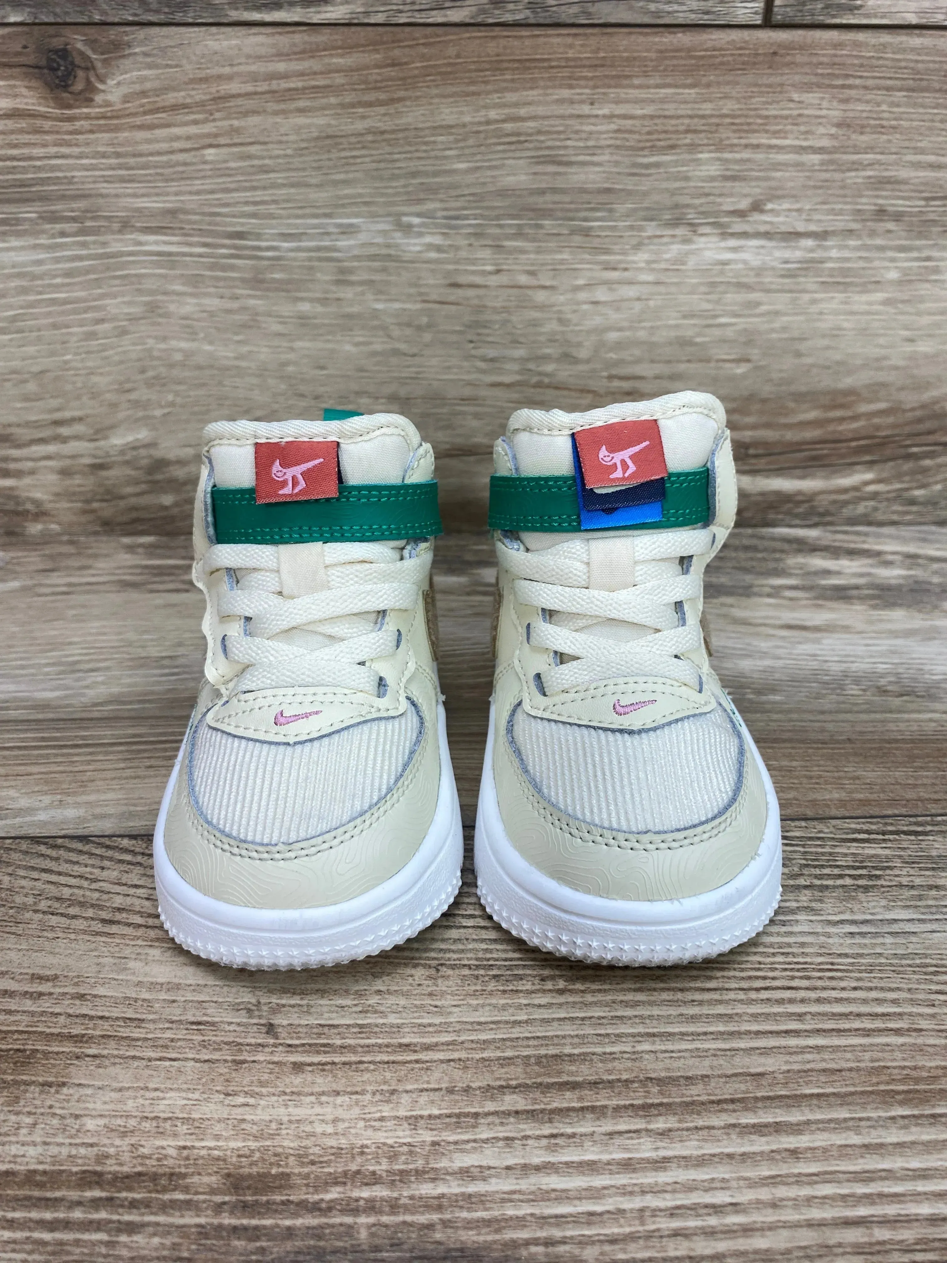 Nike Air Force 1 Mid EasyOn SE GS 'Coconut Milk Stadium Green' Sneakers sz 5c-