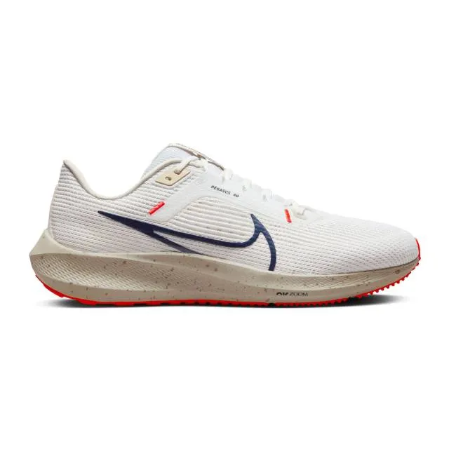 Nike air zoom pegasus 40 (white obsidian/ white/ light orewood brown/ phantom/ obsidian) men us 8-13