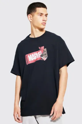 Oversized Marvel Logo License T-shirt | boohooMAN UK