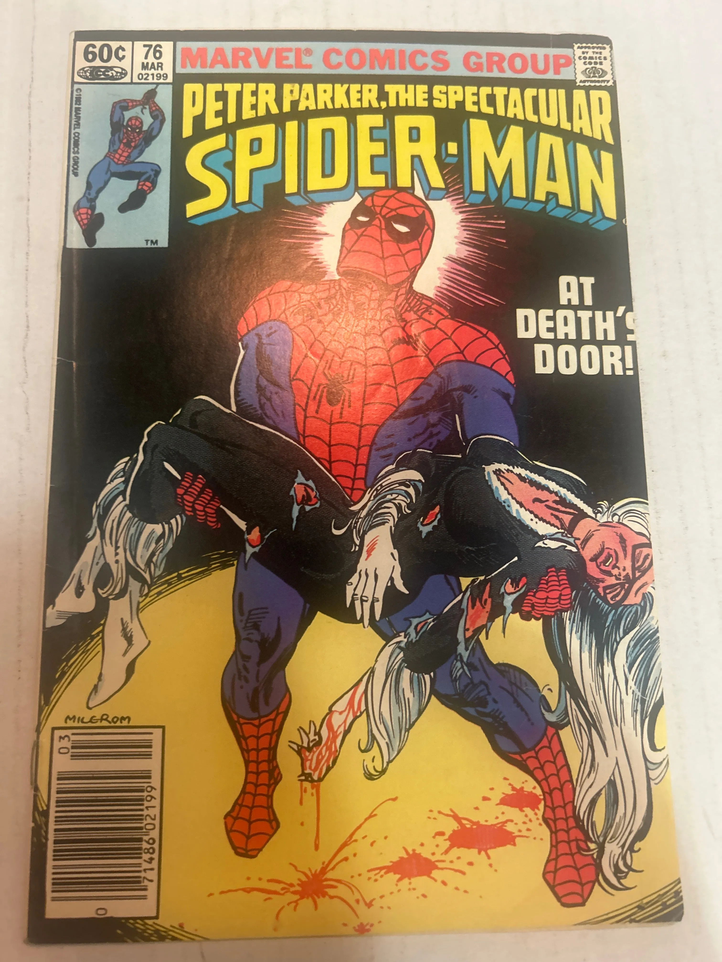 Peter Parker, The Spectacular Spider-Man by Marvel Comics Group At Death's Door #76 Comic Book