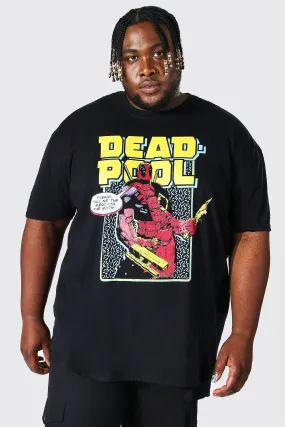 Plus Marvel Deadpool License T-shirt | boohooMAN UK