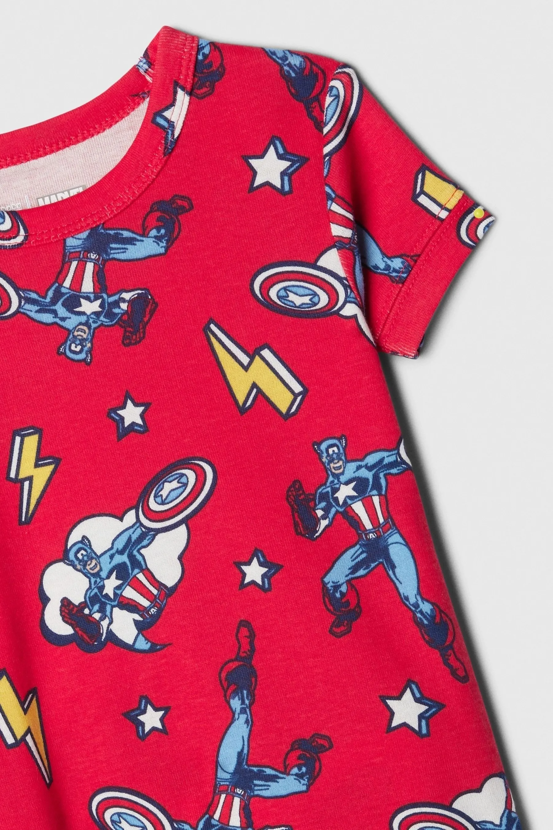 Red Marvel Captain America Organic Cotton Marvel Pyjama Set (6mths-5yrs)