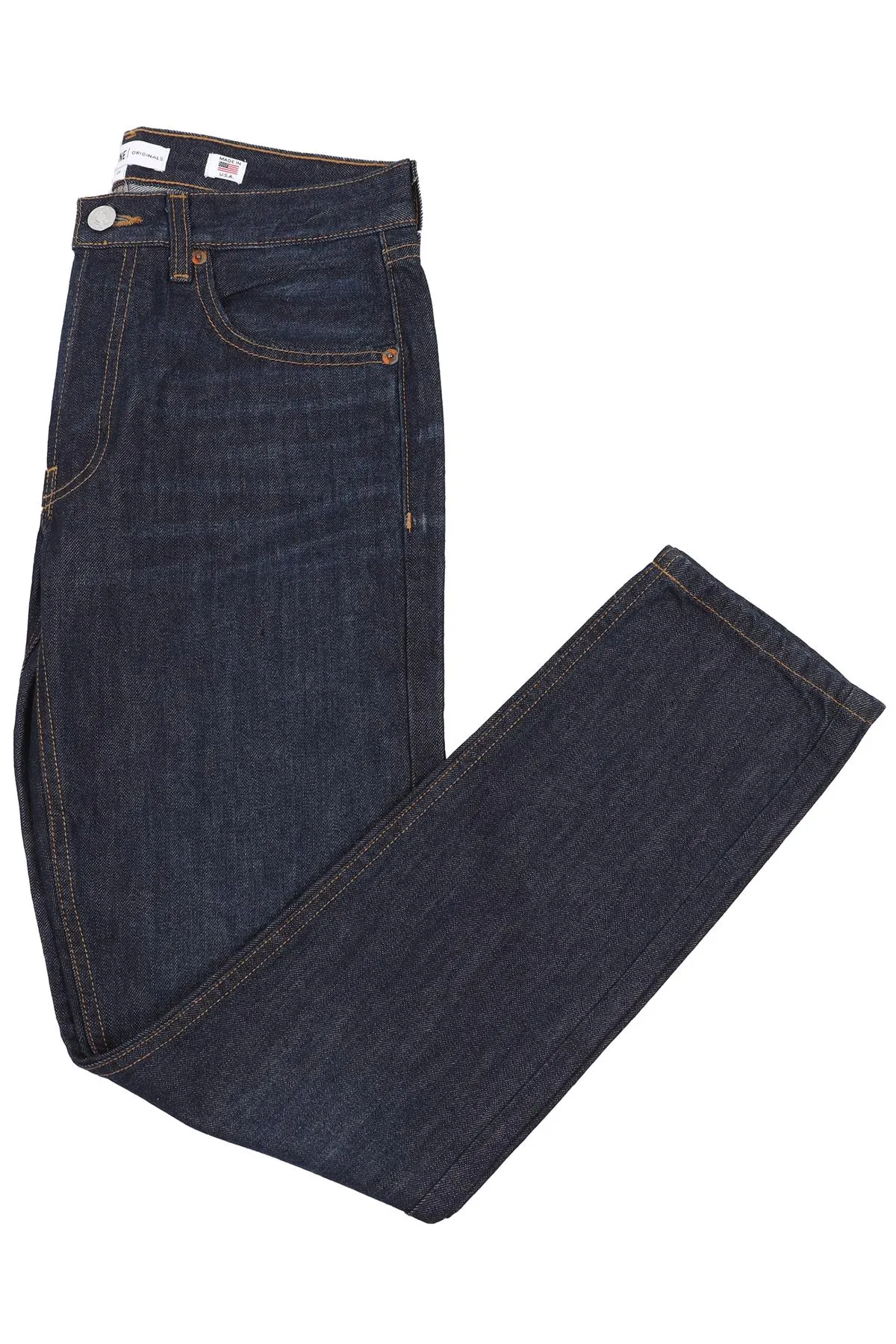 RE/DONE BLUE HIGH RISE STRAIGHT LEG JEANS W27 UK 8-10