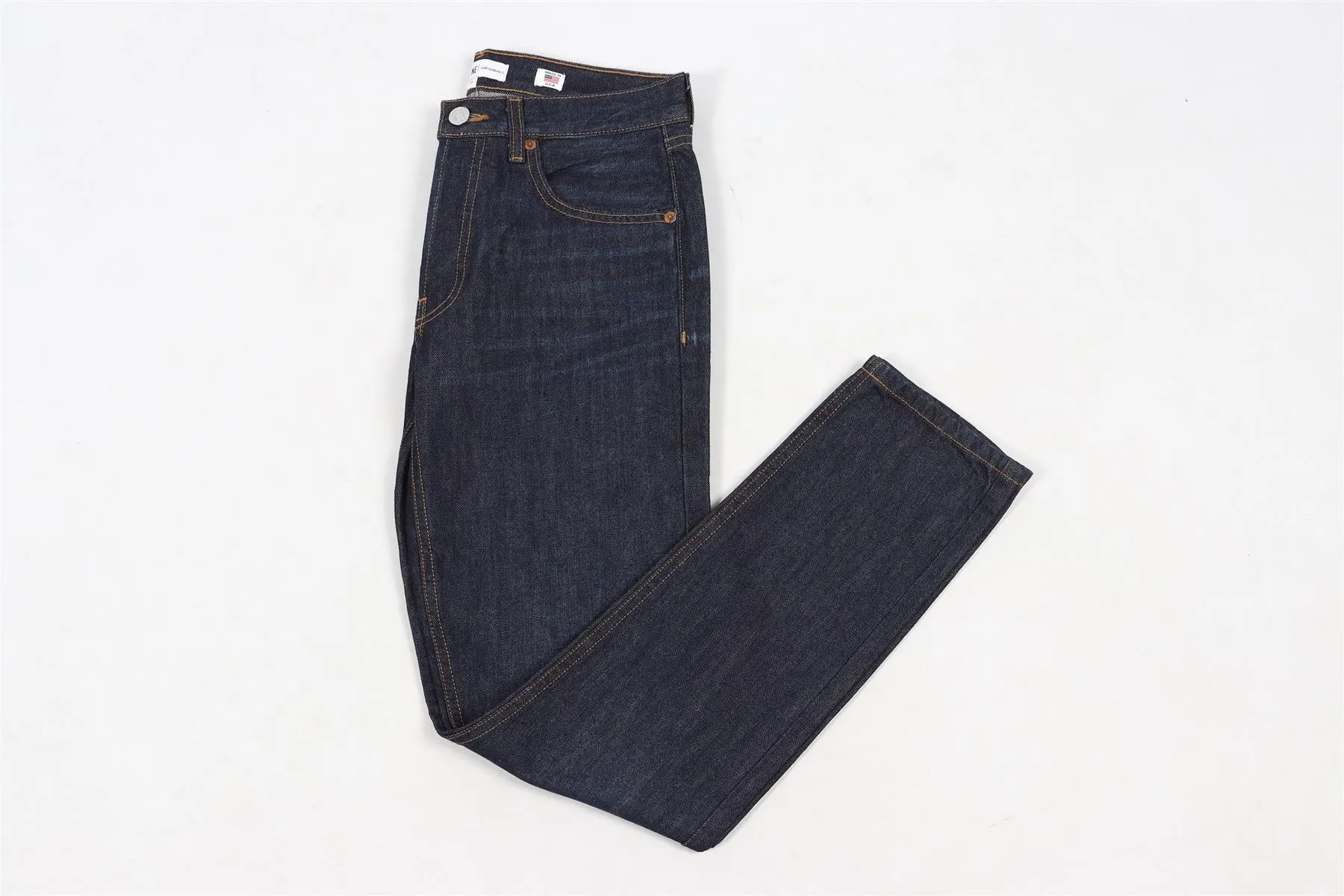 RE/DONE BLUE HIGH RISE STRAIGHT LEG JEANS W27 UK 8-10