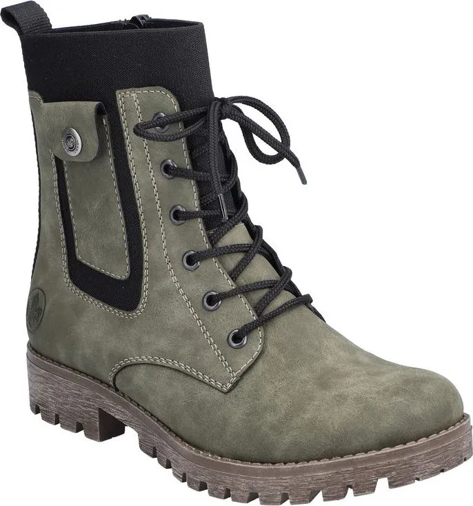 Rieker Grey Lace Up Boot