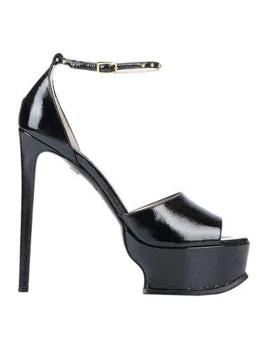 Roberto Cavalli Women Sandals Black 6 UK