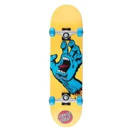 Santa Cruz Screaming Hand Mid Complete Skateboard 7.75" - Yellow