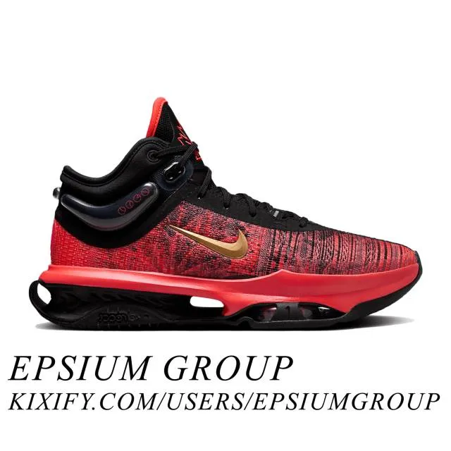 Shaedon sharpe x nike air zoom gt jump 2 (canadian roots/ black/ red/ metallic gold) men us 8-13 hj6625-900