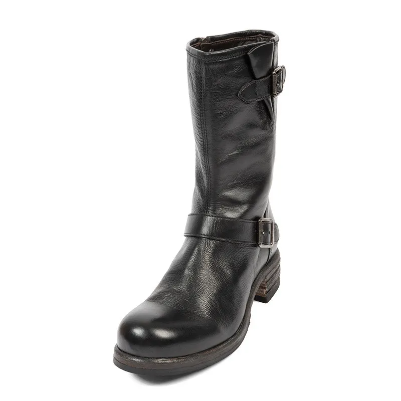 Shoto Black Biker Boot