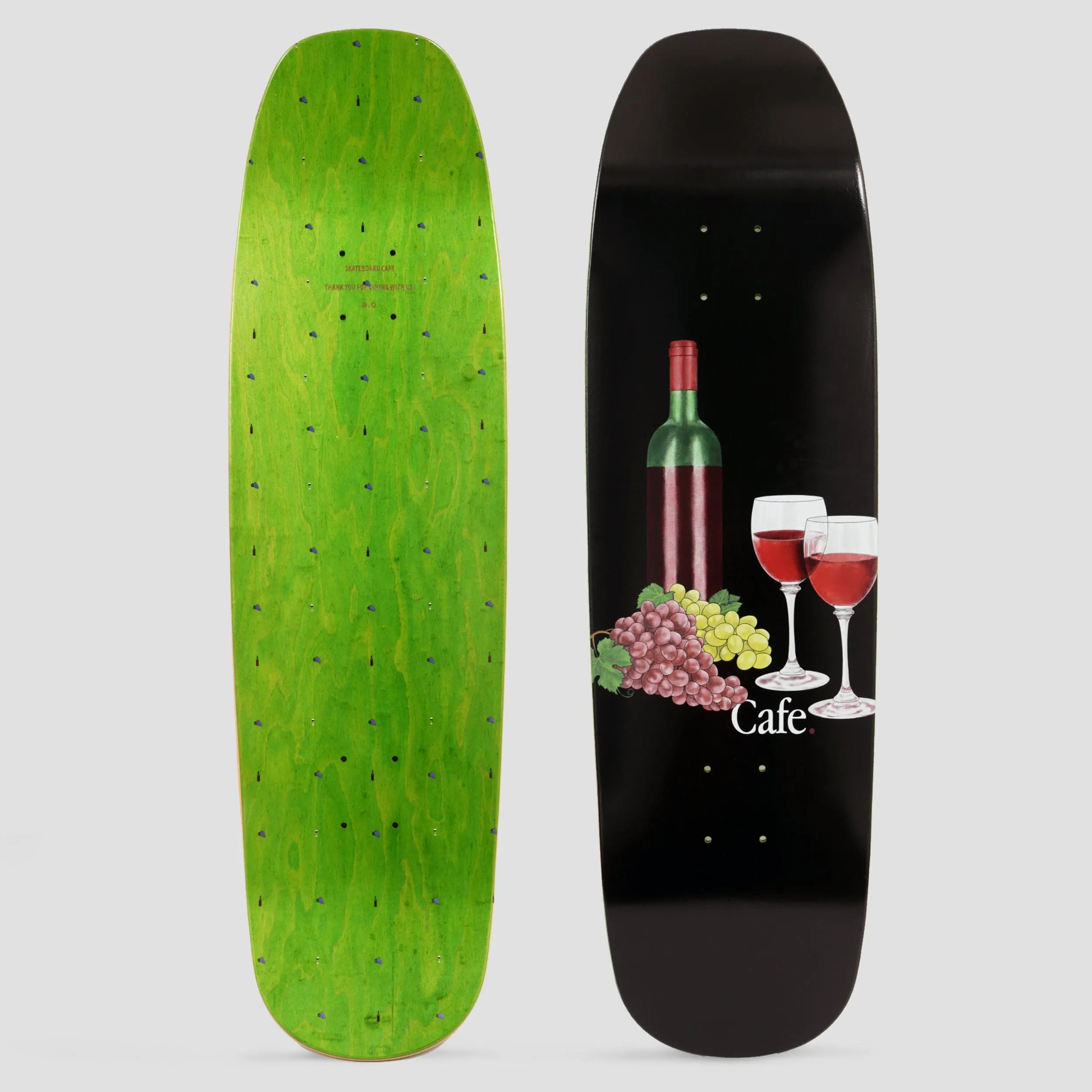 Skateboard Cafe 9.0 Vino Cruiser Skateboard Deck Black