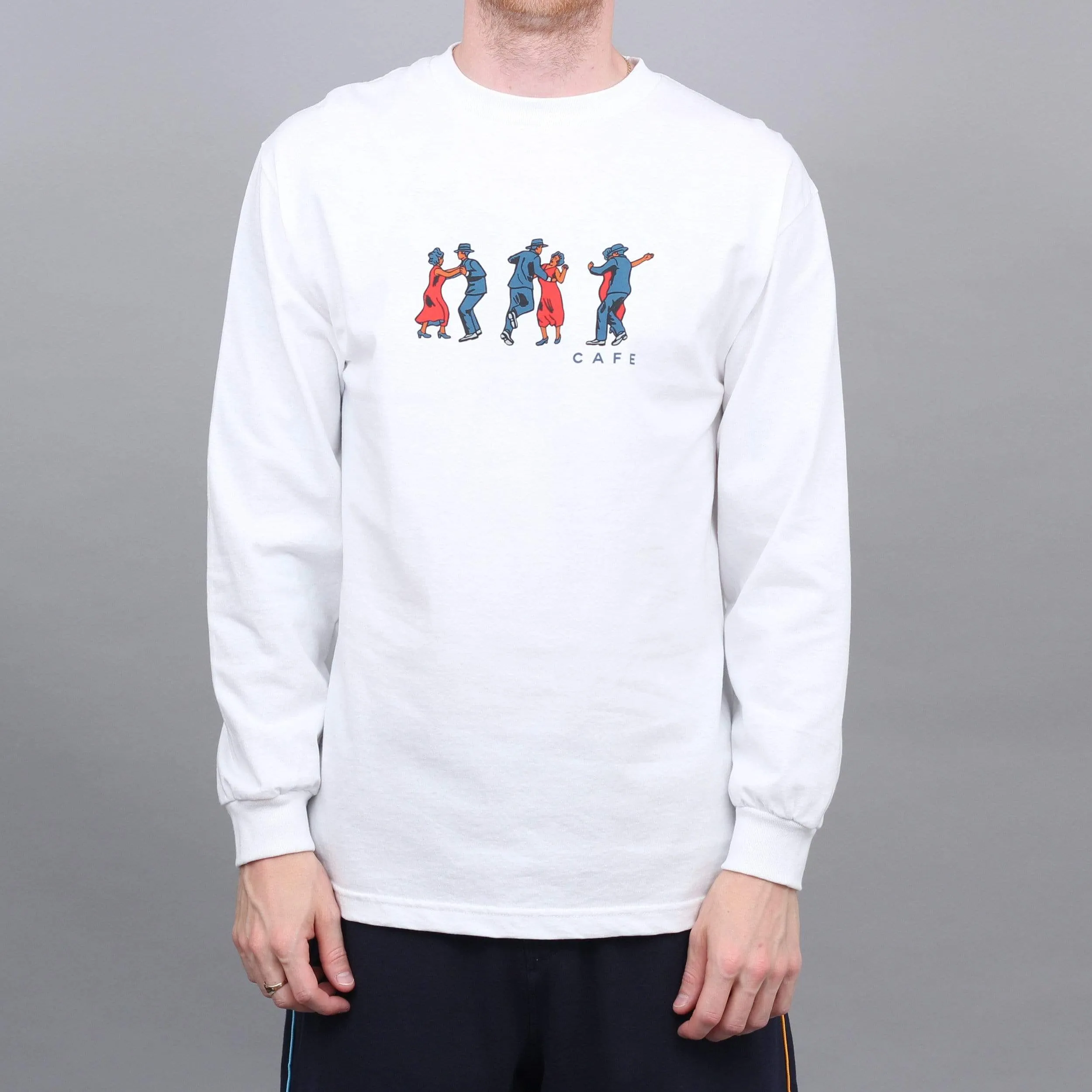 Skateboard Cafe Dance All Over Longsleeve T-Shirt White