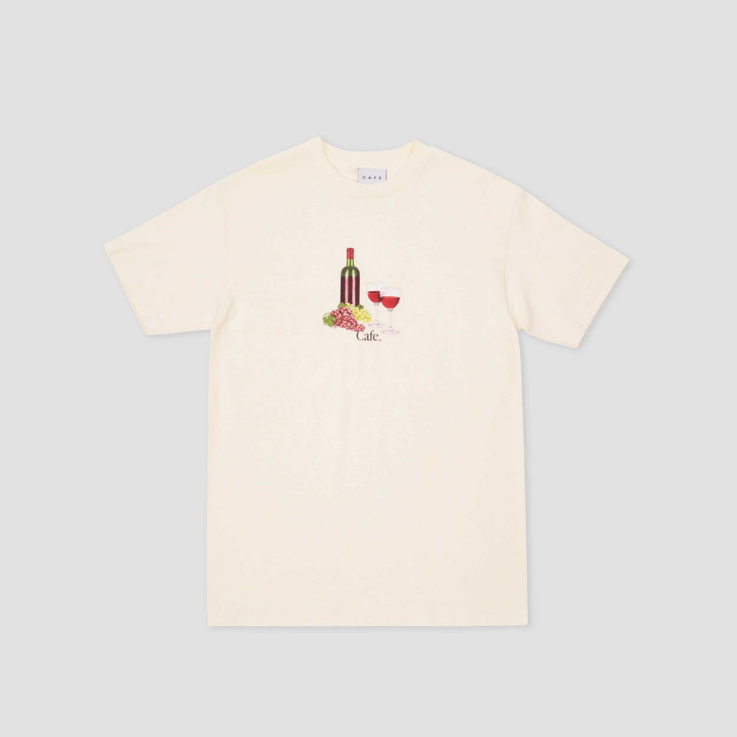 Skateboard Cafe Vino T-Shirt Cream