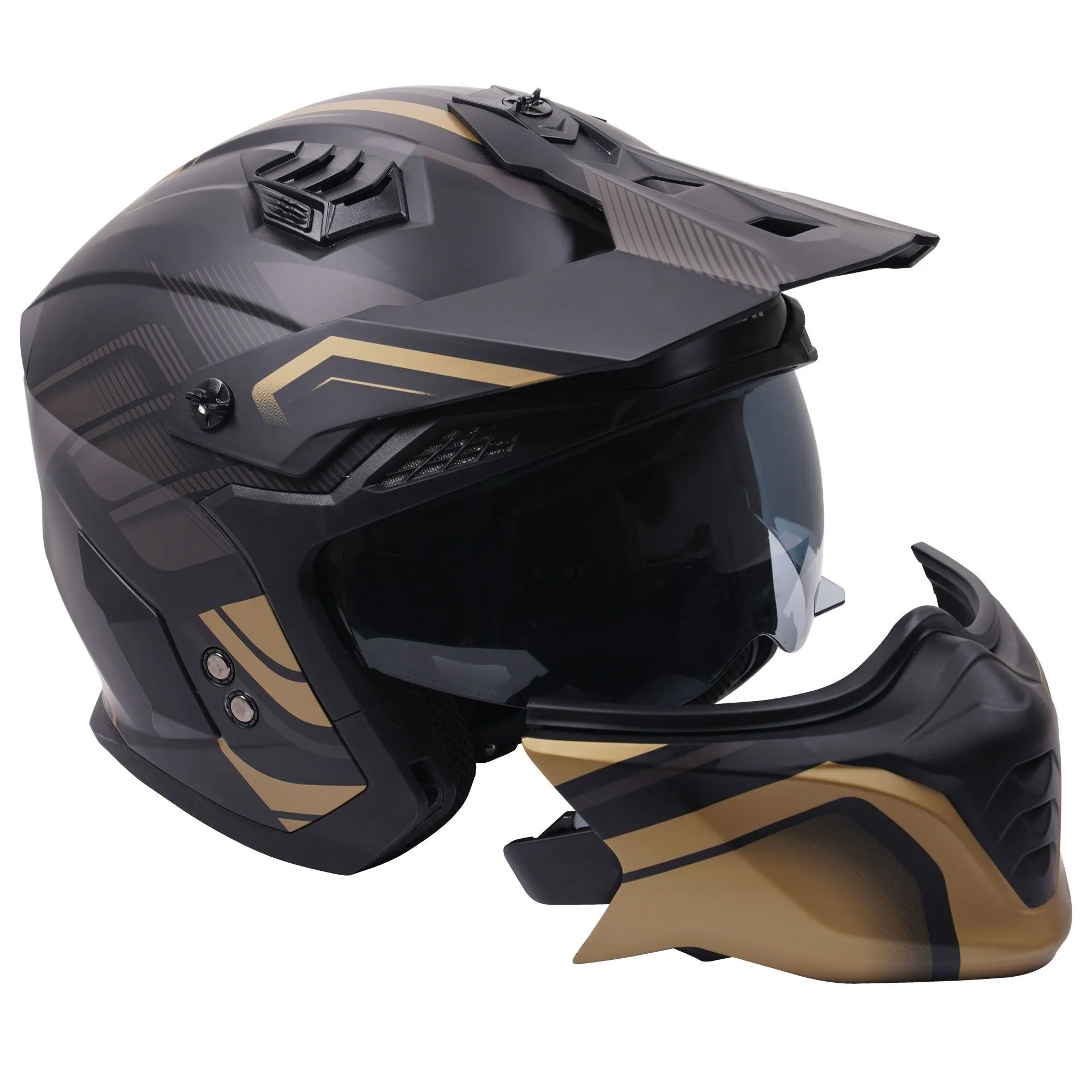 Stealth Fighter Orbit Helmet - Black/Gold