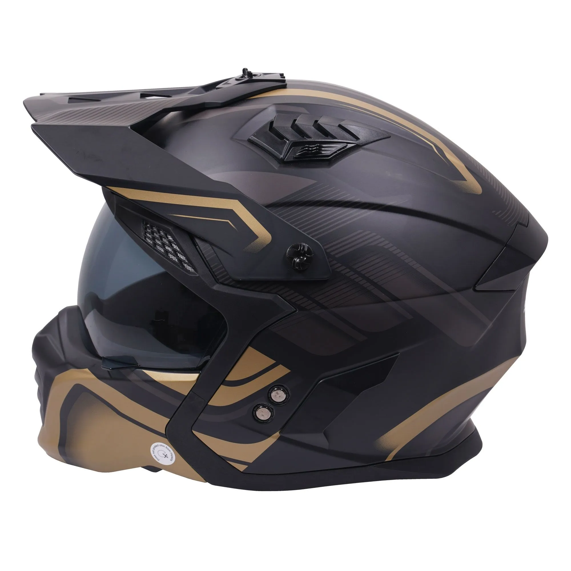 Stealth Fighter Orbit Helmet - Black/Gold