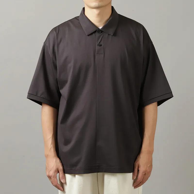 Still By Hand Dropped Shoulder Pullover Polo Shirt