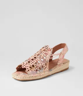 SUPERSOFT Precho Pastel Floral Leather Sandals