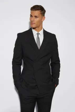 Tall Skinny Double Breasted Suit Jacket