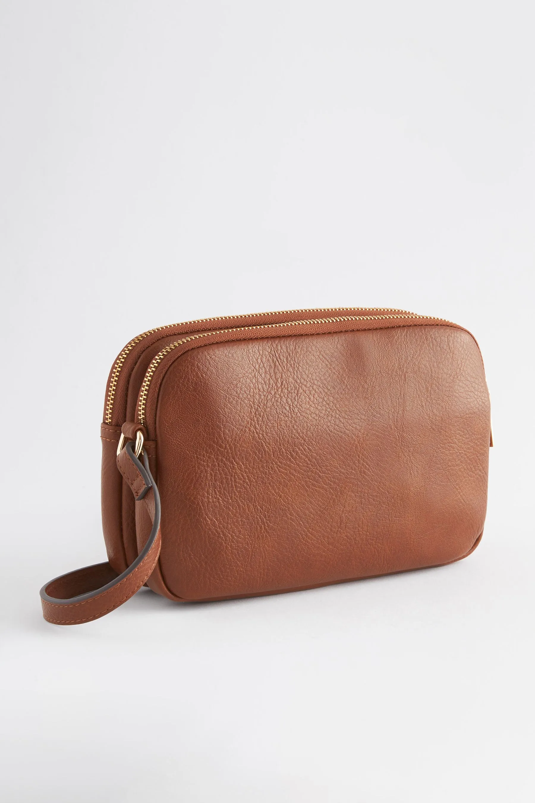 Tan Brown Utility Stud Cross-Body Bag