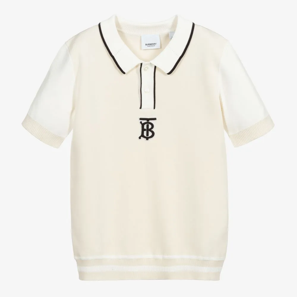 Teen Ivory Logo Polo Shirt