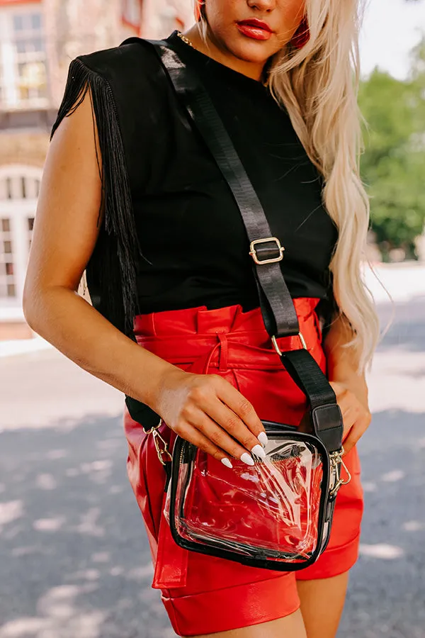 Top Of The Charts Clear Crossbody In Black