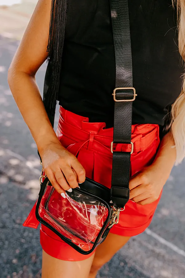 Top Of The Charts Clear Crossbody In Black