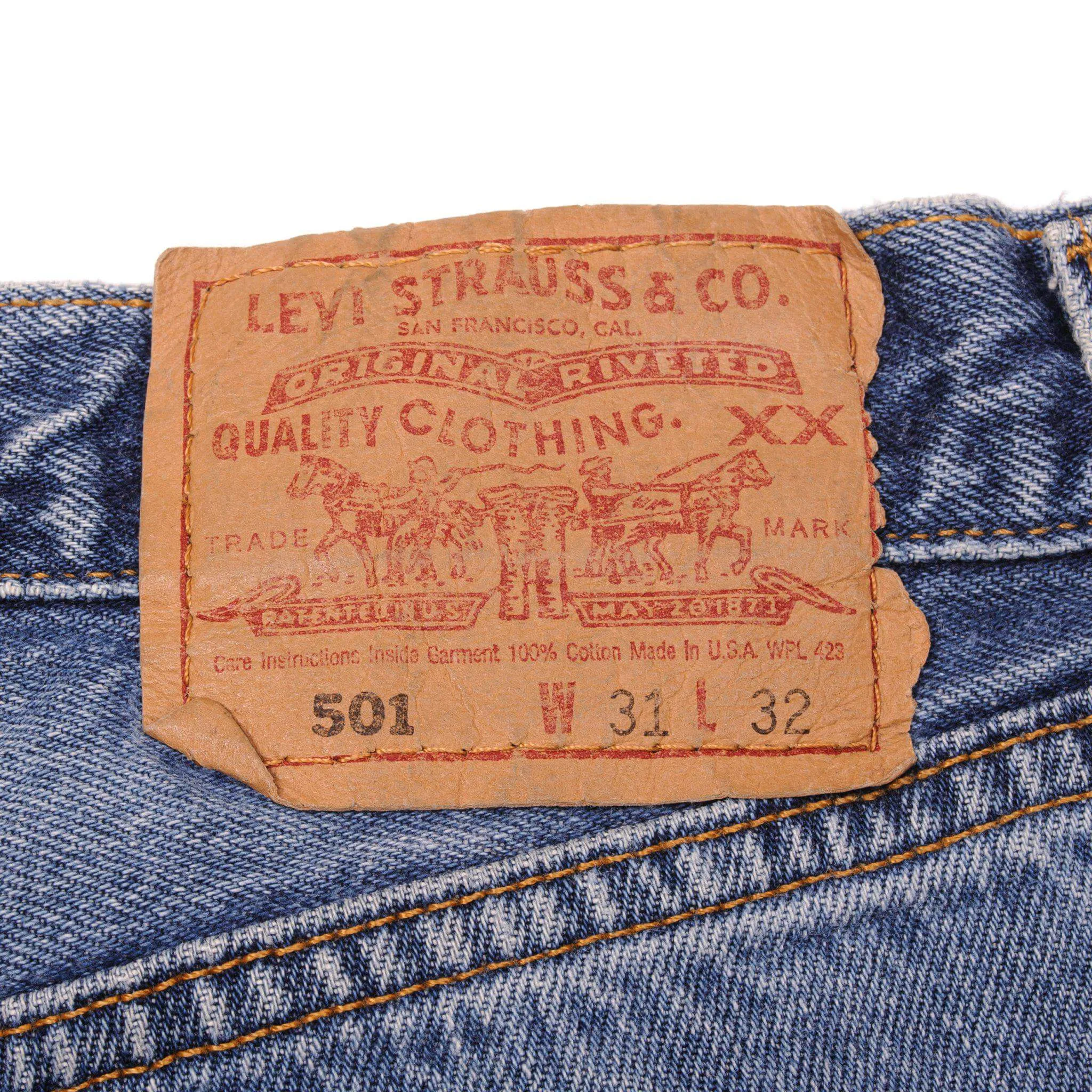 VINTAGE LEVIS 501 JEANS INDIGO 90s WOMAN SIZE W30 L31 MADE IN USA