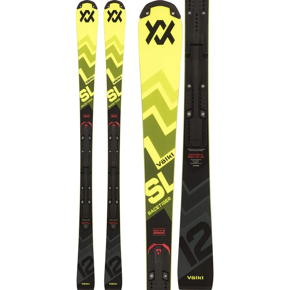 V\u00f6lkl - Racetiger SL R JR with Plate 24/25 Kids Ski with Binding