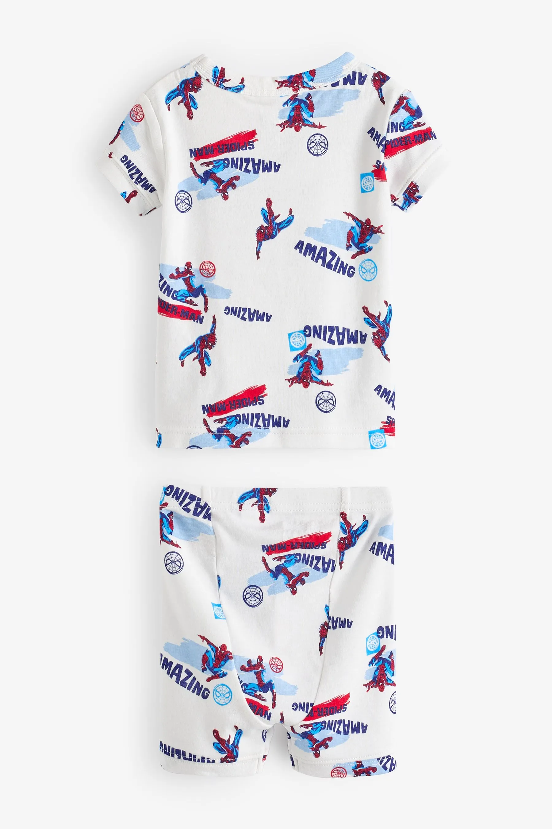 White Marvel Spider-Man Organic Cotton Pyjama Set (6mths-5yrs)