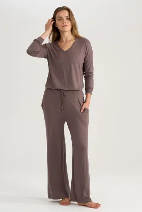 Wide Brown Knit Pants