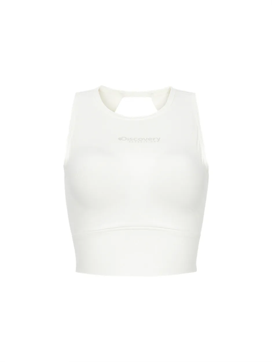 [WMS] Sleeveless Crop Water Top Ivory