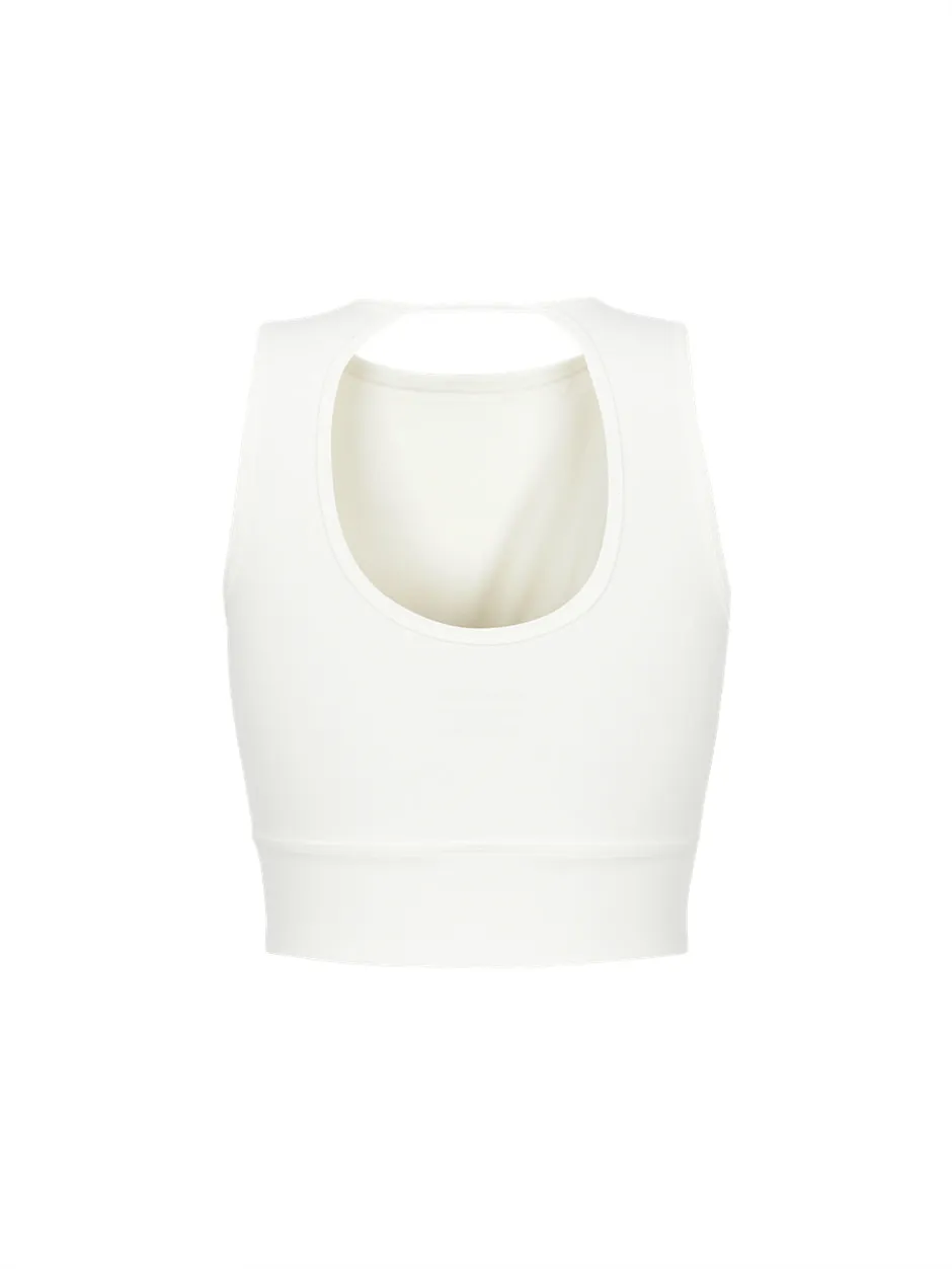 [WMS] Sleeveless Crop Water Top Ivory