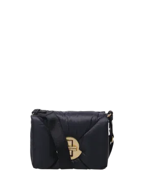 WOMAN MONCLER BLACK POLYAMIDE MINI PUF CROSS BODY BAG