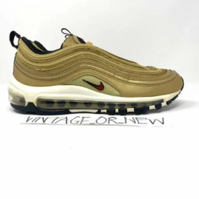 Women's 2017 Nike Air Max ‘97 OG QS Metallic Gold Runn...