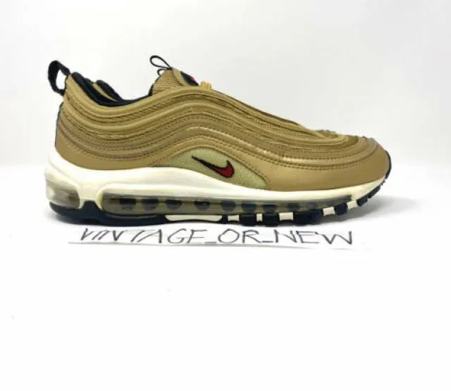 Women's 2017 Nike Air Max ‘97 OG QS Metallic Gold Runn...