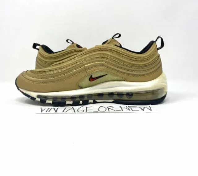 Women's 2017 Nike Air Max ‘97 OG QS Metallic Gold Runn...