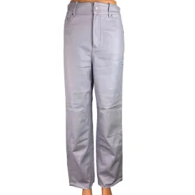 Zara Light Purple High Waist Straight Leg Stretch Pockets Casual Ankle Pants S